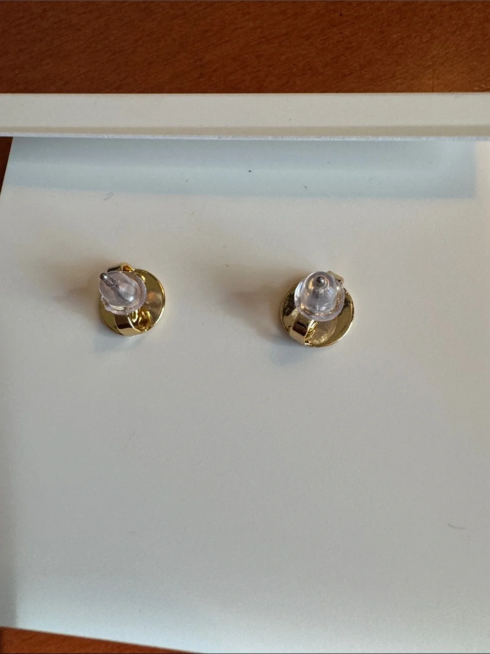 Tory Burch Gold Pearl & Crystal Logo Kira T Stud Earrings NEW $129